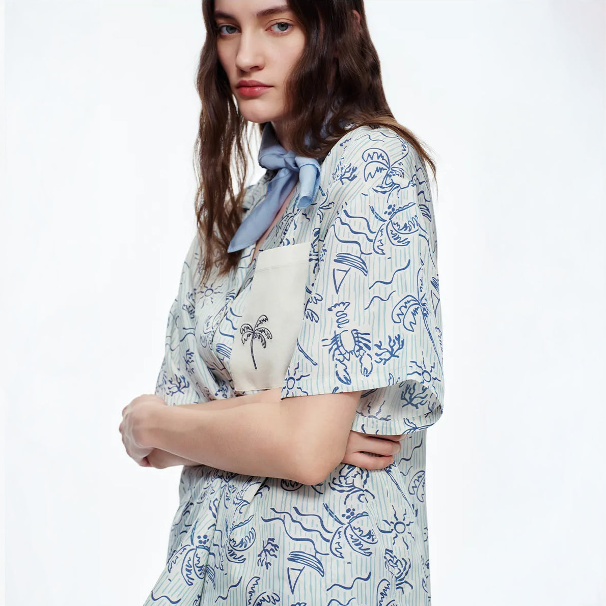 The Azure Isle Embroidered Viscose Resort Set