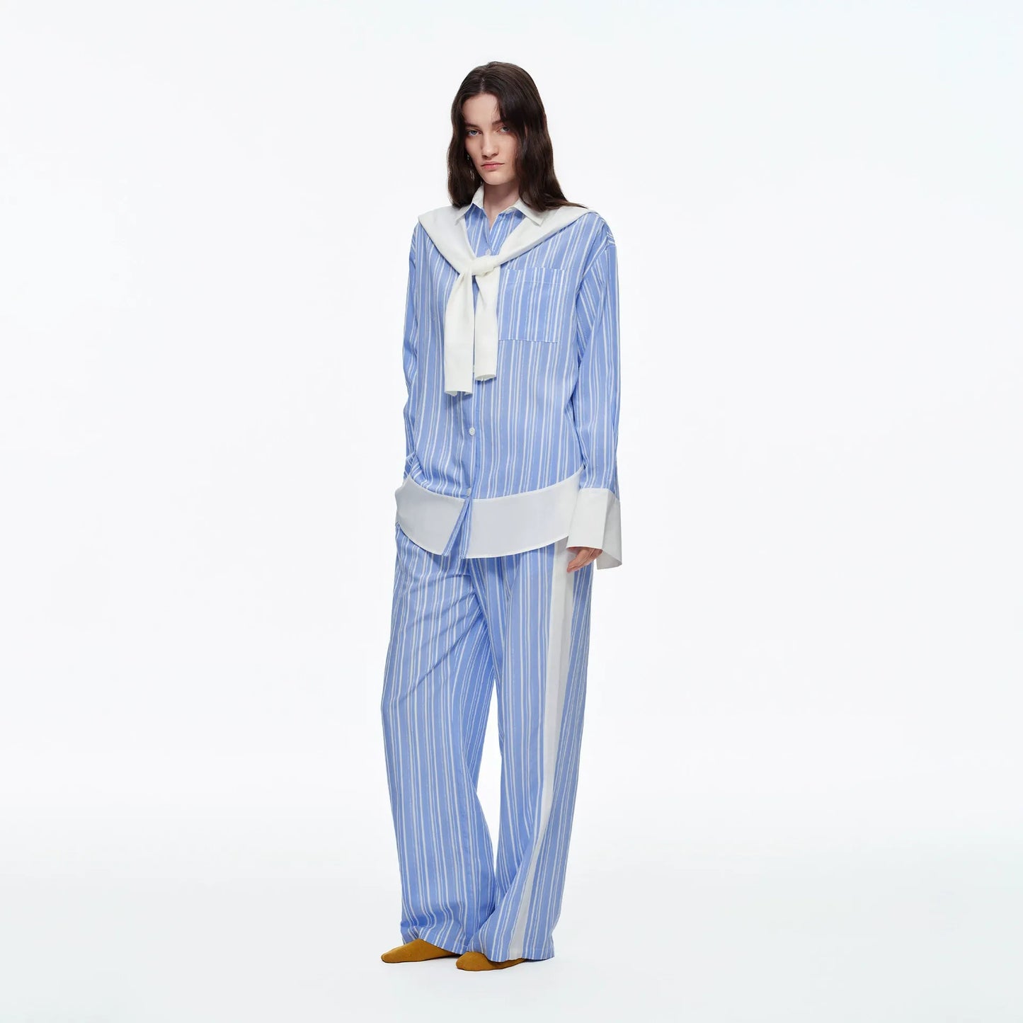 The Riviera Contrast-Cuff Co-ord Set