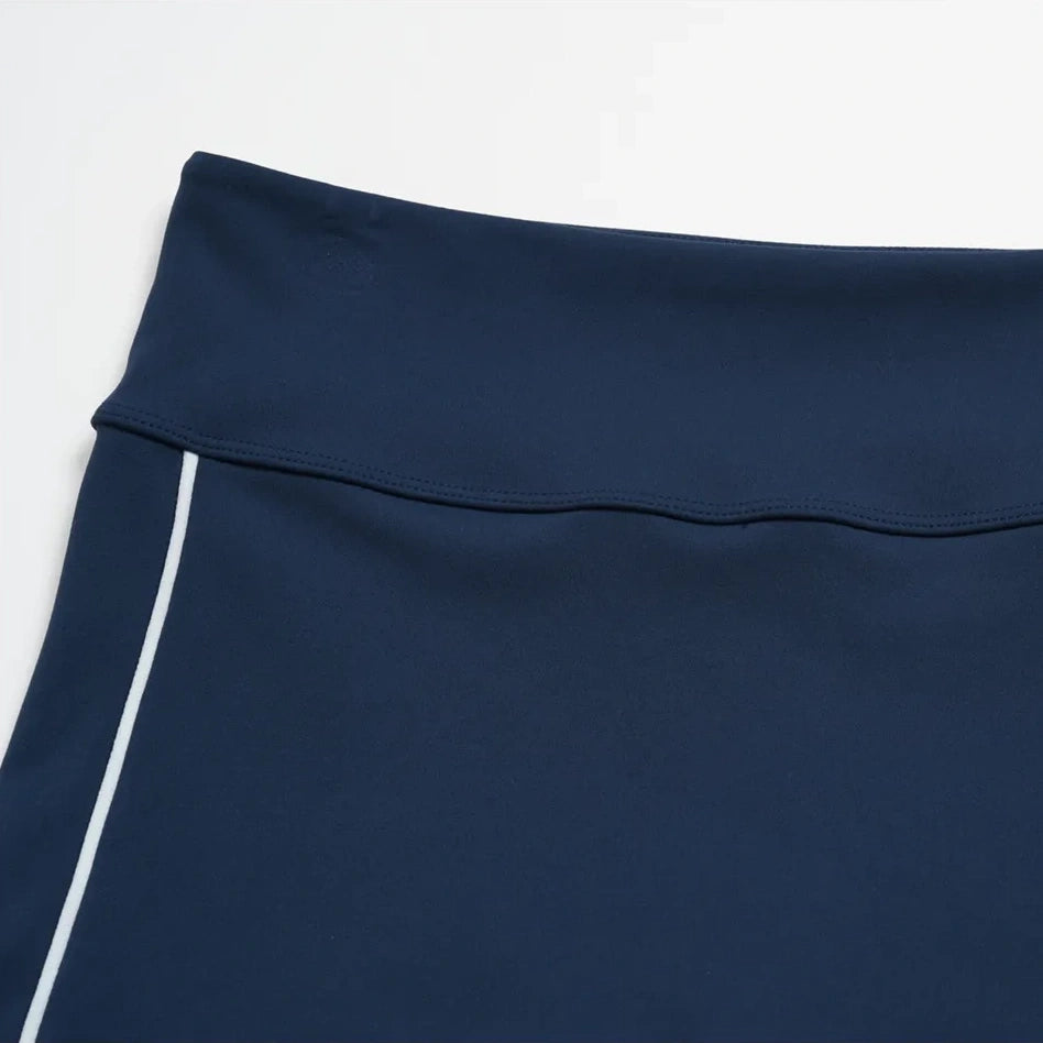 Contrast Sculpting Yoga Shorts - Navy Blue / White - navy blue white side stripe flat