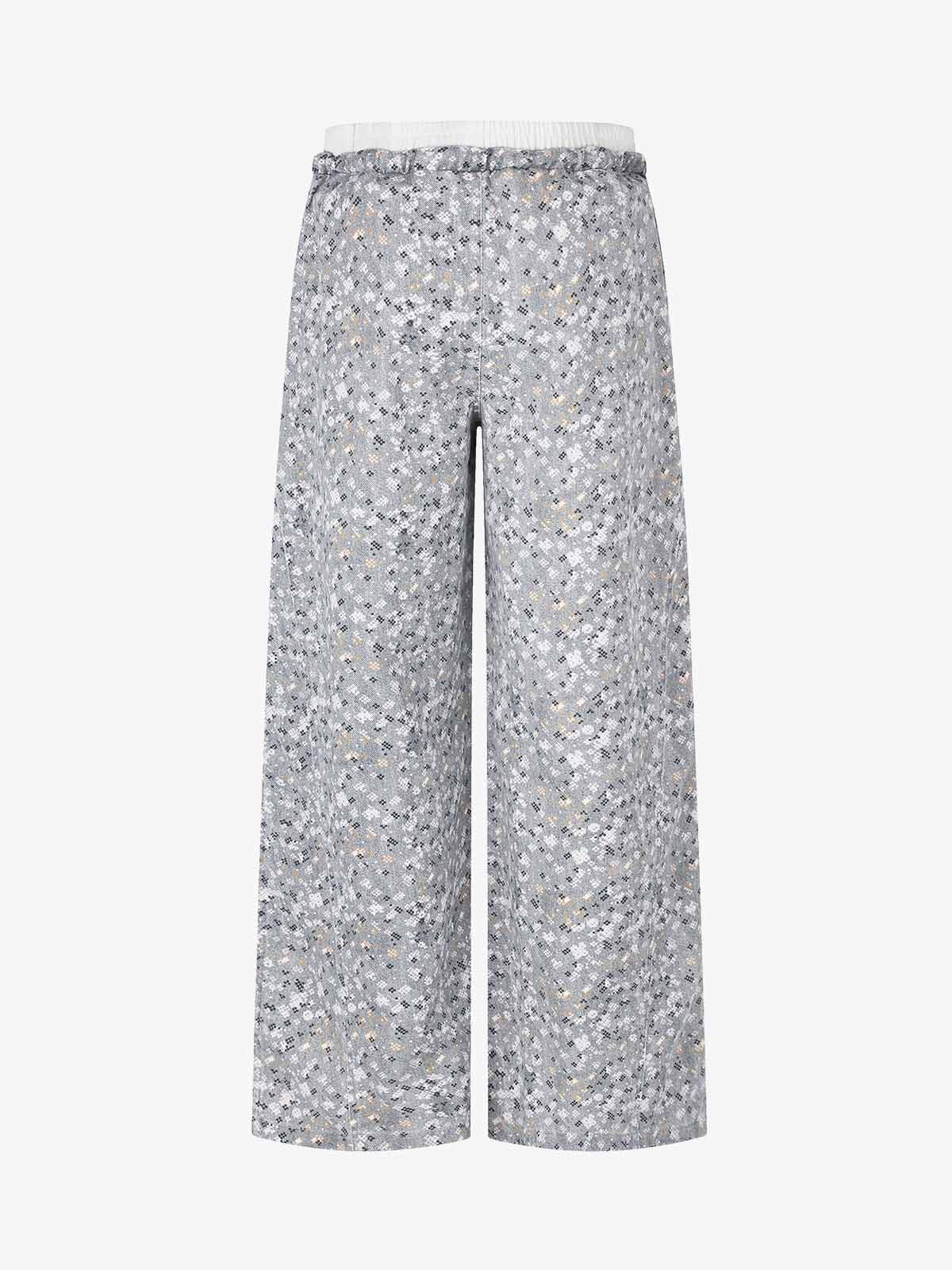 Floral Graphic Drawstring Wide-Leg Pants - product image 3