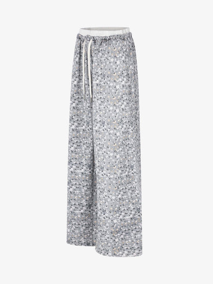 Floral Graphic Drawstring Wide-Leg Pants - product image 2