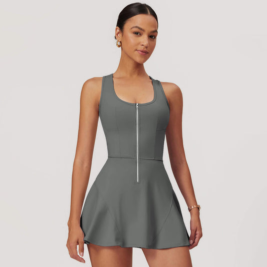 Front Zip Tennis Dress