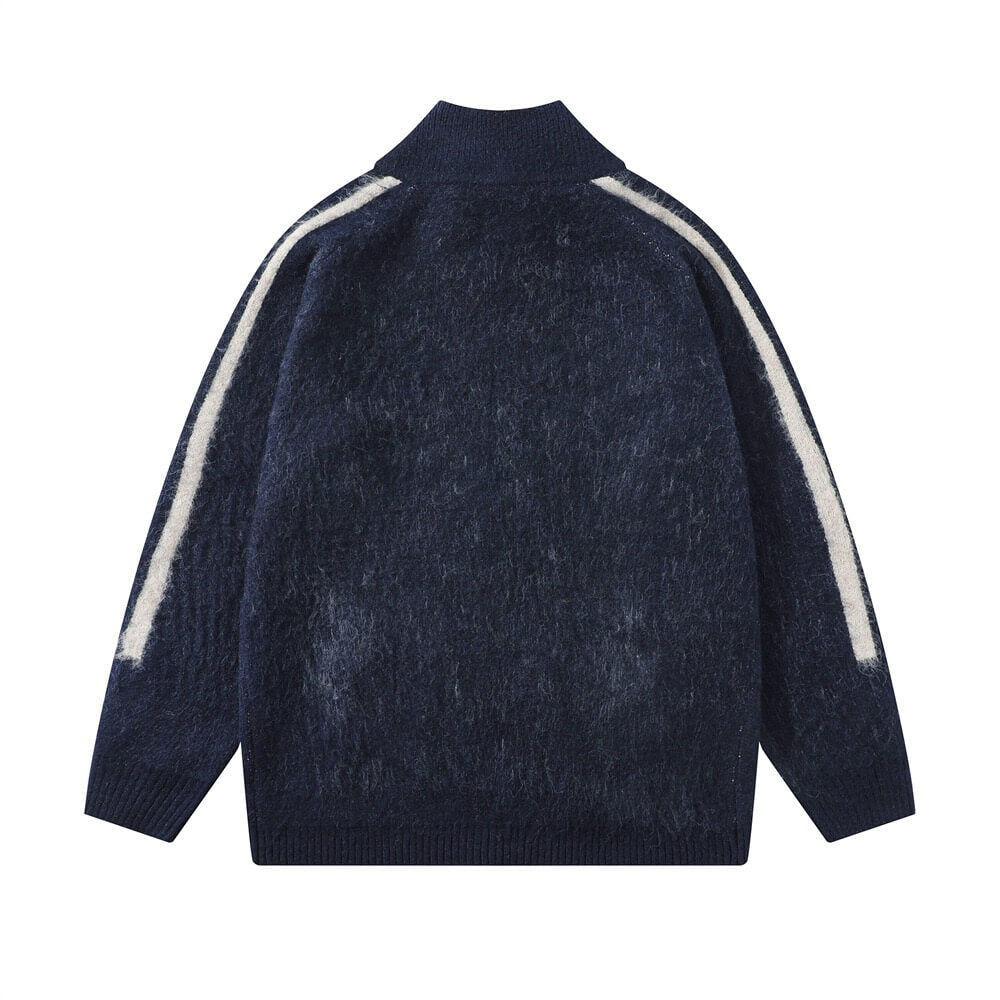 Embroidered Zip Cardigan