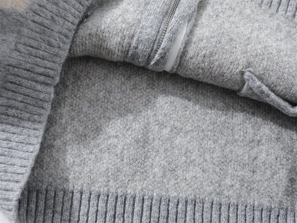 Embroidered Zip Cardigan