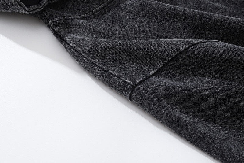 Vintage Washed Cotton Doberman Graphic Hoodie