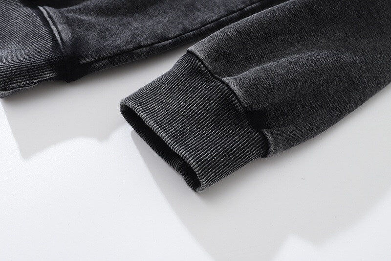 Vintage Washed Cotton Doberman Graphic Hoodie