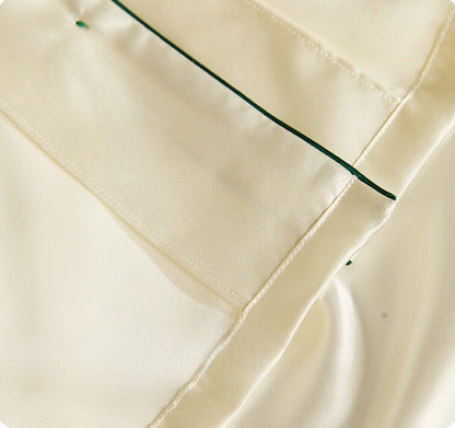 Washable Silk Long Sleeve Classic Pant Set