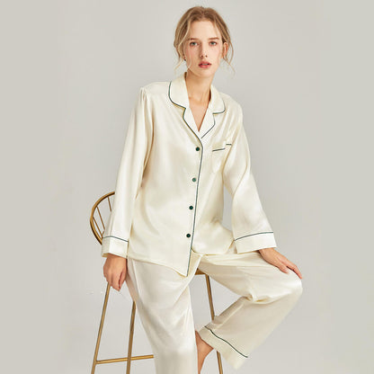 Washable Silk Long Sleeve Classic Pant Set