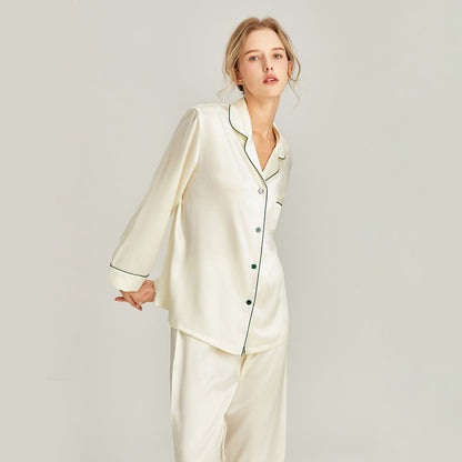 Washable Silk Long Sleeve Classic Pant Set