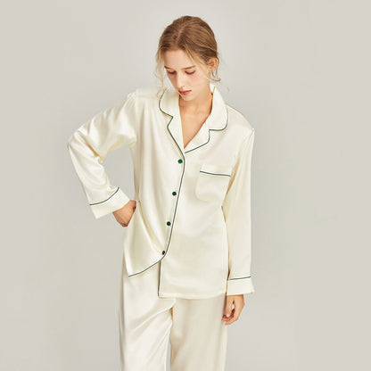 Washable Silk Long Sleeve Classic Pant Set