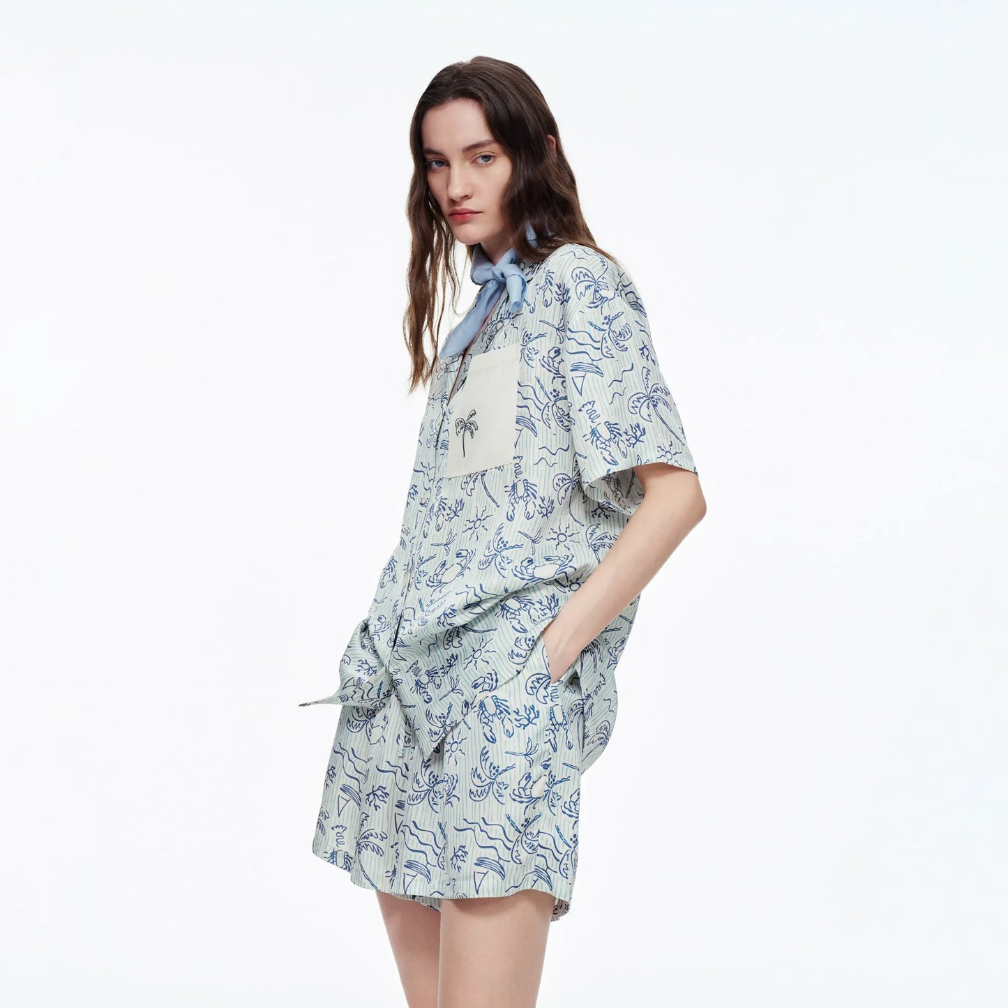 The Azure Isle Embroidered Viscose Resort Set