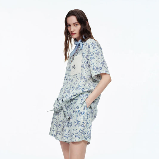 The Azure Isle Embroidered Viscose Resort Set