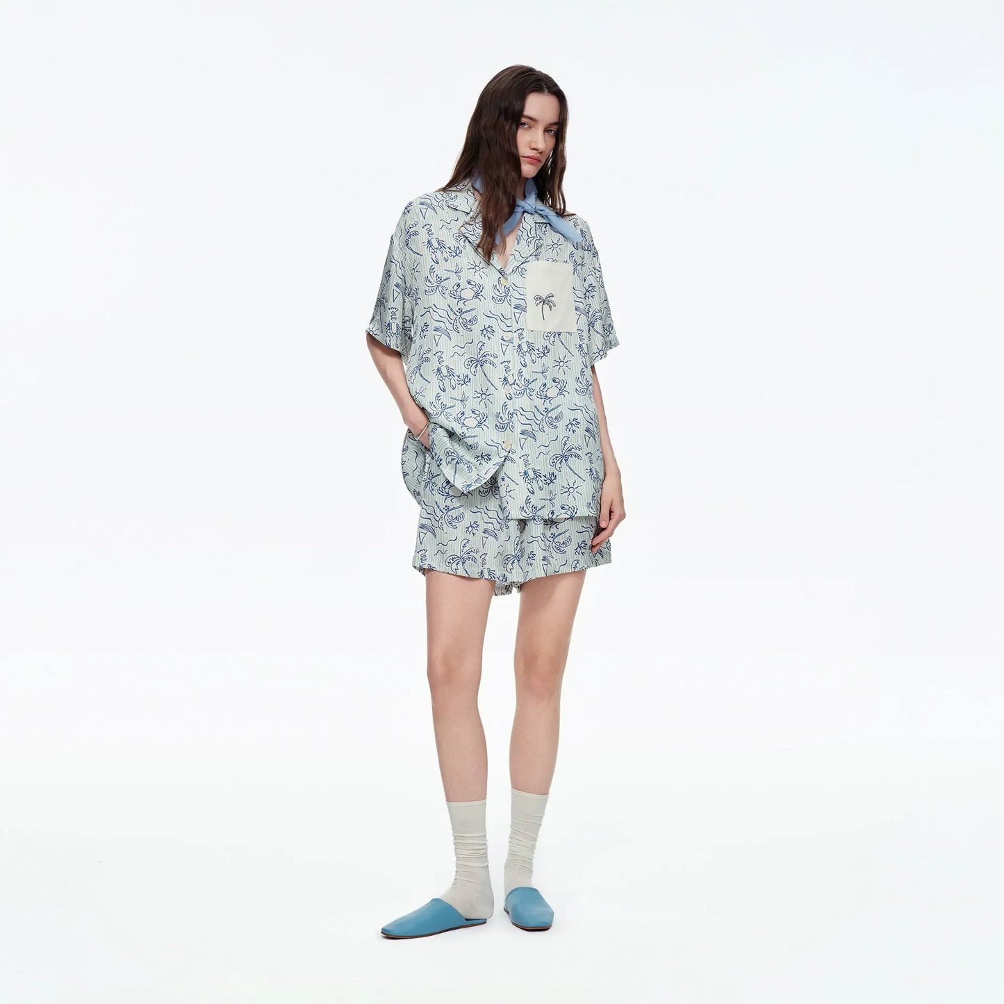 The Azure Isle Embroidered Viscose Resort Set