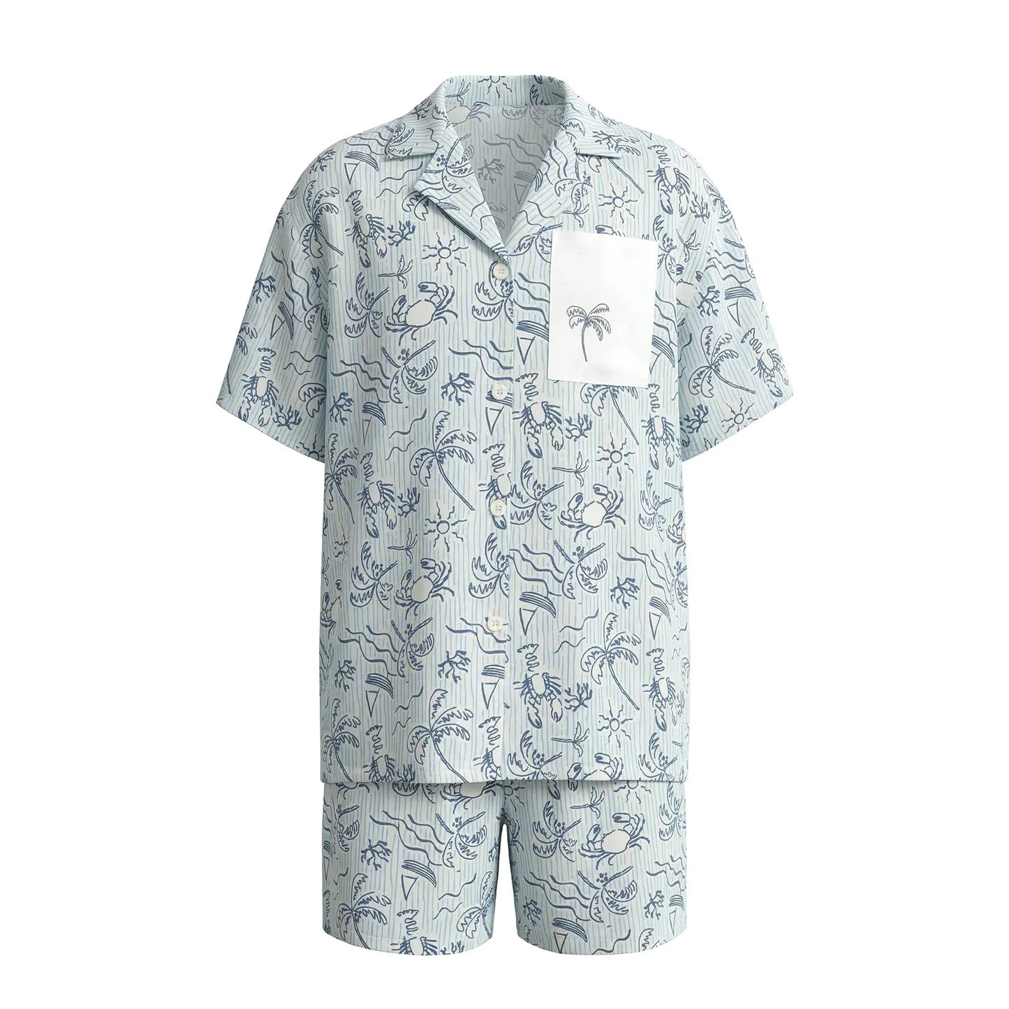 The Azure Isle Embroidered Viscose Resort Set