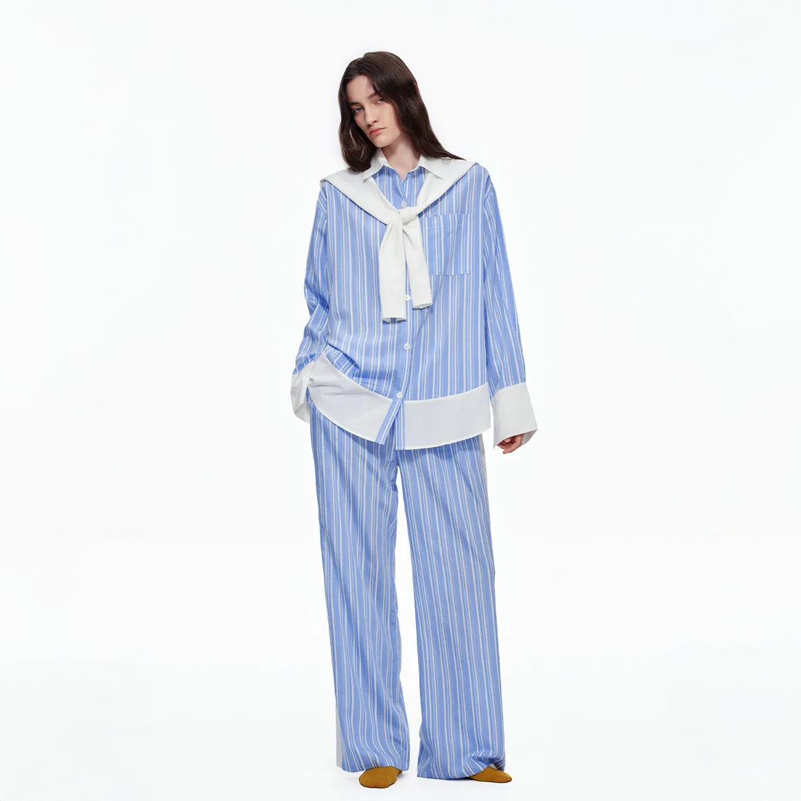 The Riviera Contrast-Cuff Co-ord Set