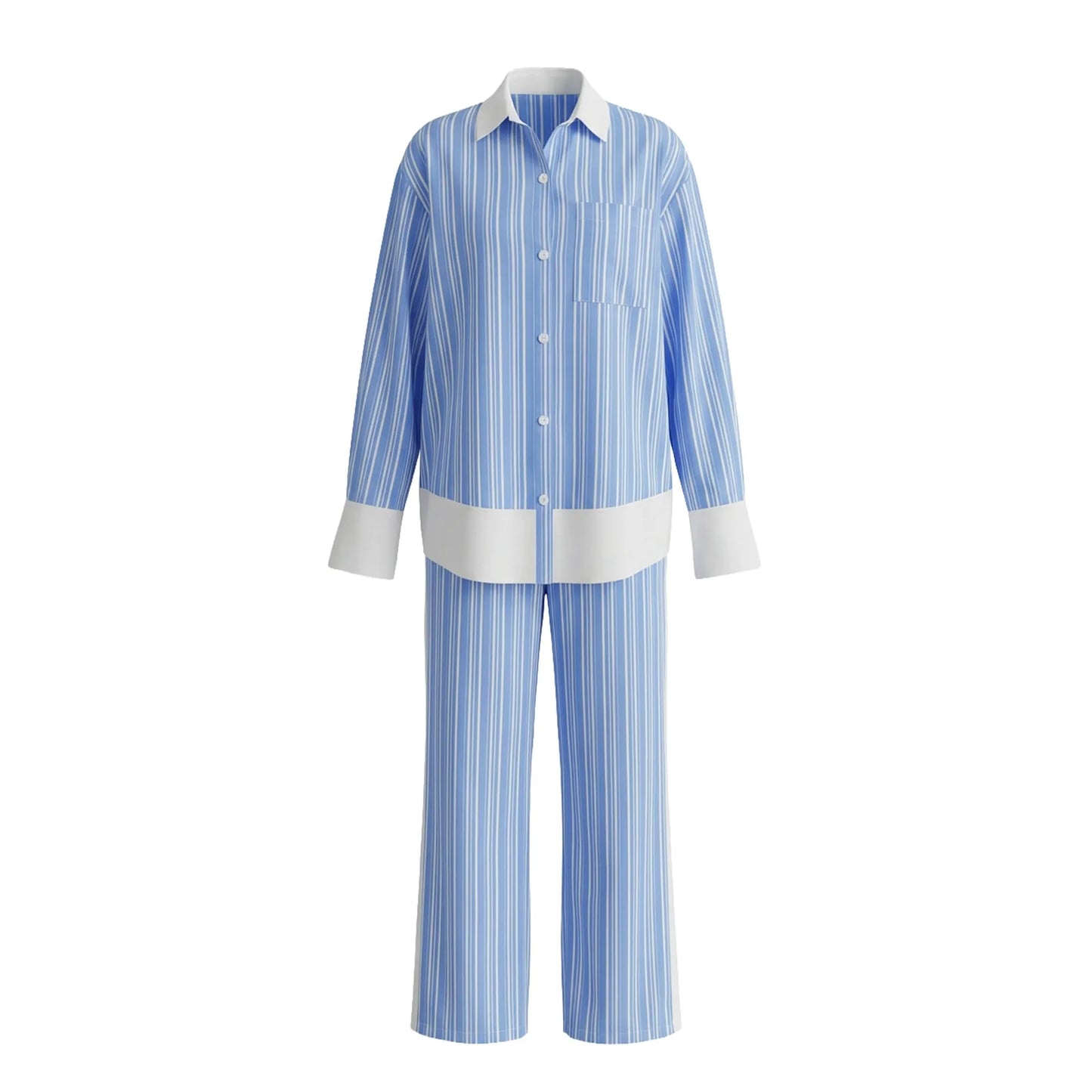 The Riviera Contrast-Cuff Co-ord Set