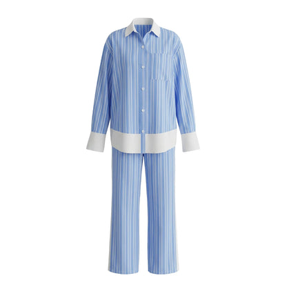 The Riviera Contrast-Cuff Co-ord Set