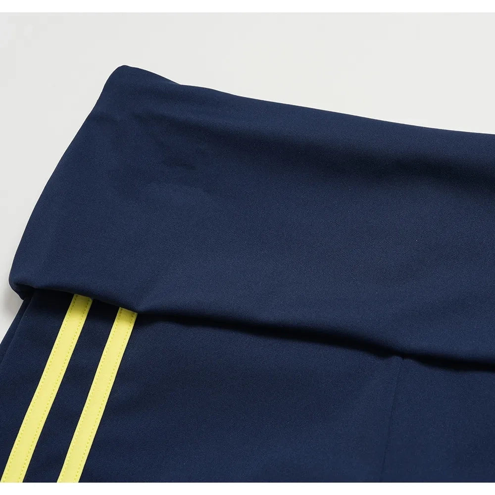 Contrast Foldover Waist Cheer Athletic Shorts - foldover waist detail