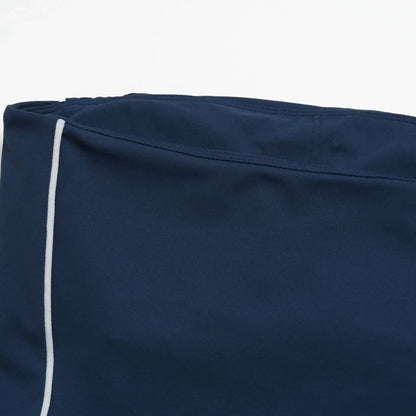 Contrast Strapless Bandeau Sports Bra - Navy Blue / White - navy blue white side stripe flat