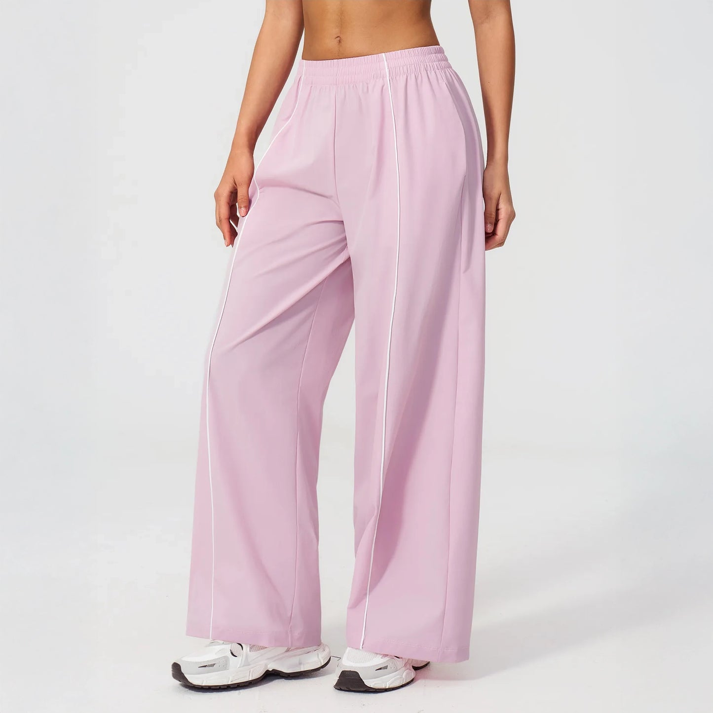 Cool-Touch Sun Protection Wide-Leg Pants - Lilac Purple - lilac purple side view