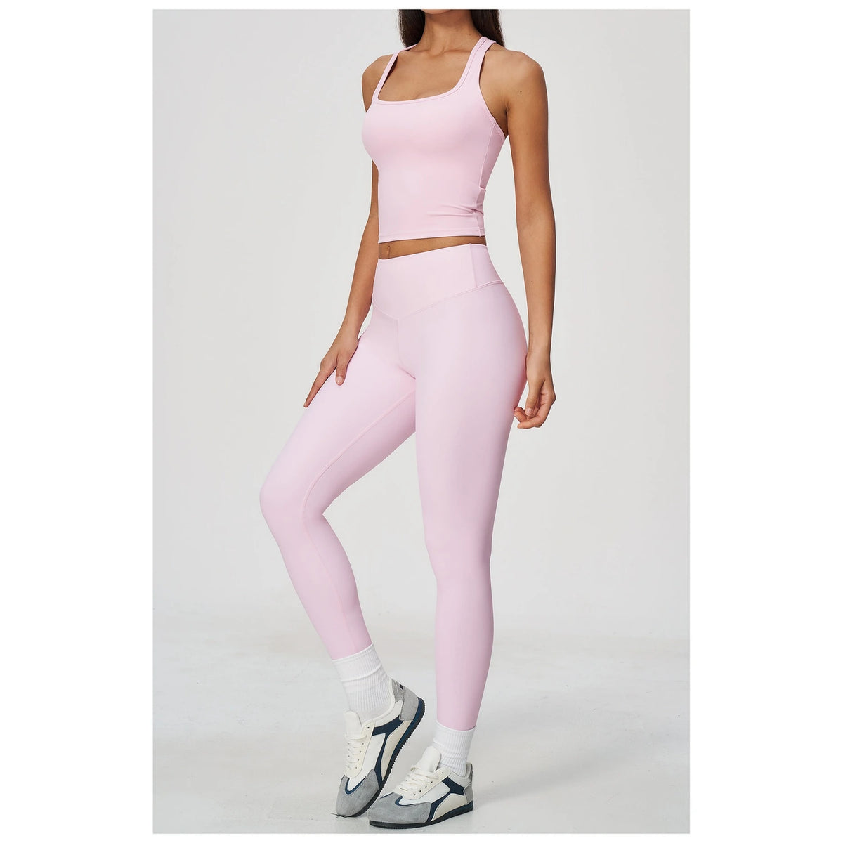 Sculpted-Waist Pilates Training Set - Cherry Blossom Pink - cherry blossom pink side view