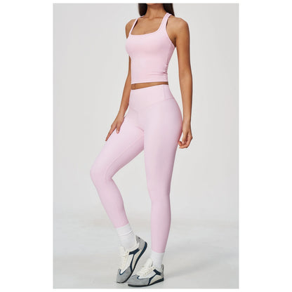Sculpted-Waist Pilates Training Set - Cherry Blossom Pink - cherry blossom pink side view