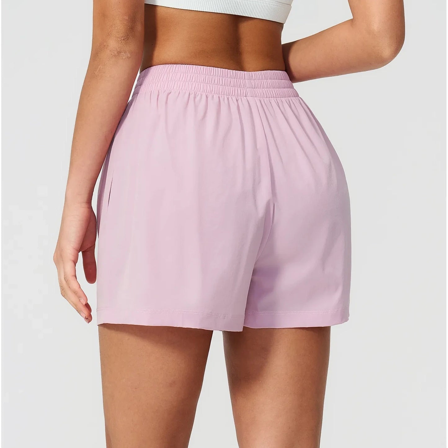 Ultralight Quick-Dry UPF Athletic Shorts - Lilac Purple - lilac purple back view