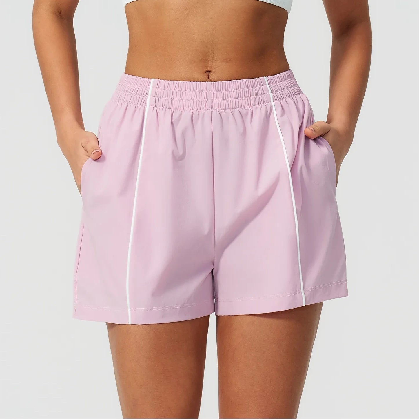 Ultralight Quick-Dry UPF Athletic Shorts - Lilac Purple - lilac purple front view