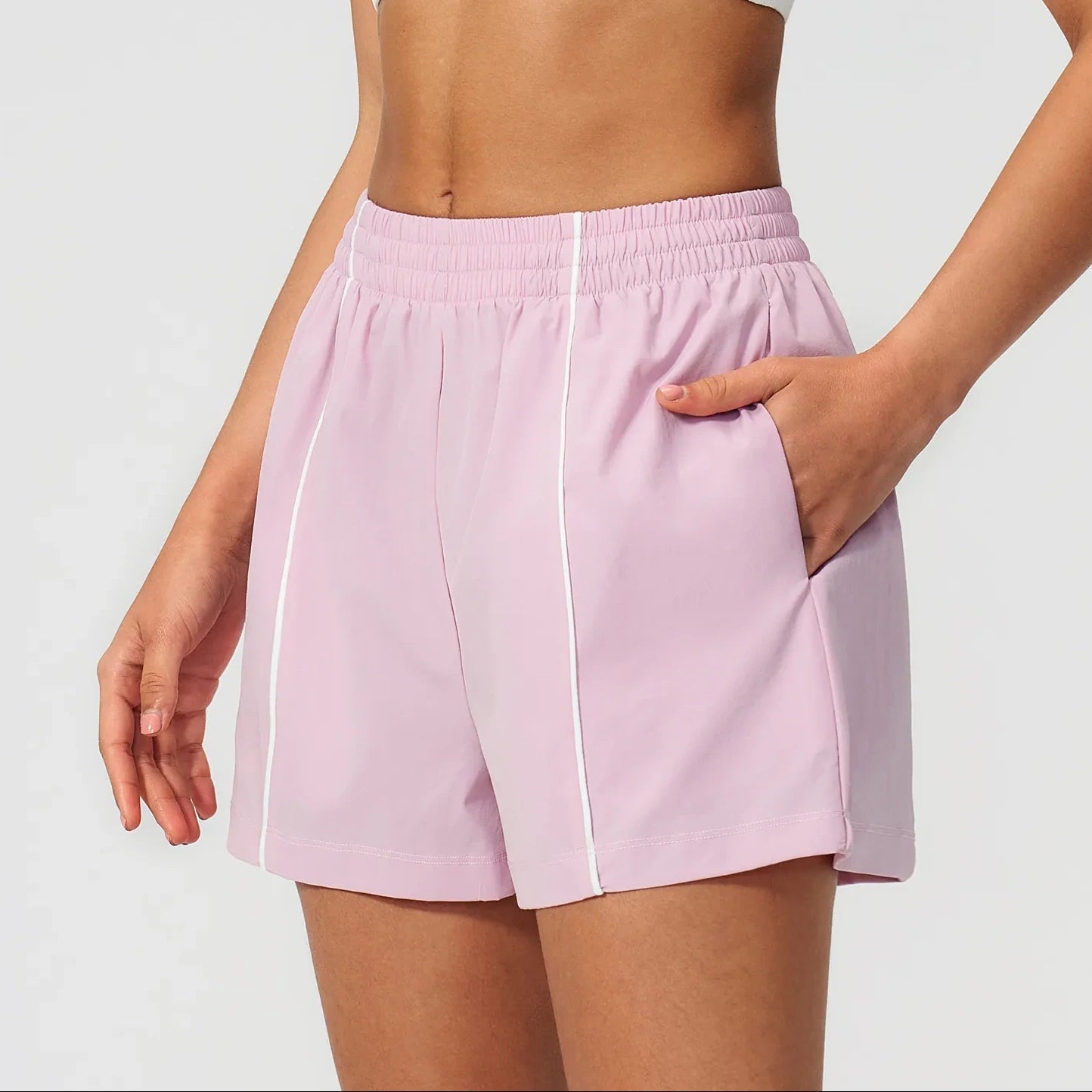 Ultralight Quick-Dry UPF Athletic Shorts - Lilac Purple - lilac purple side view