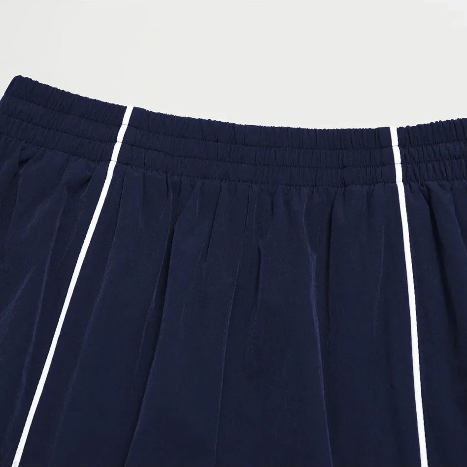 Ultralight Quick-Dry UPF Athletic Shorts - Navy Blue - navy blue elastic waistband detail
