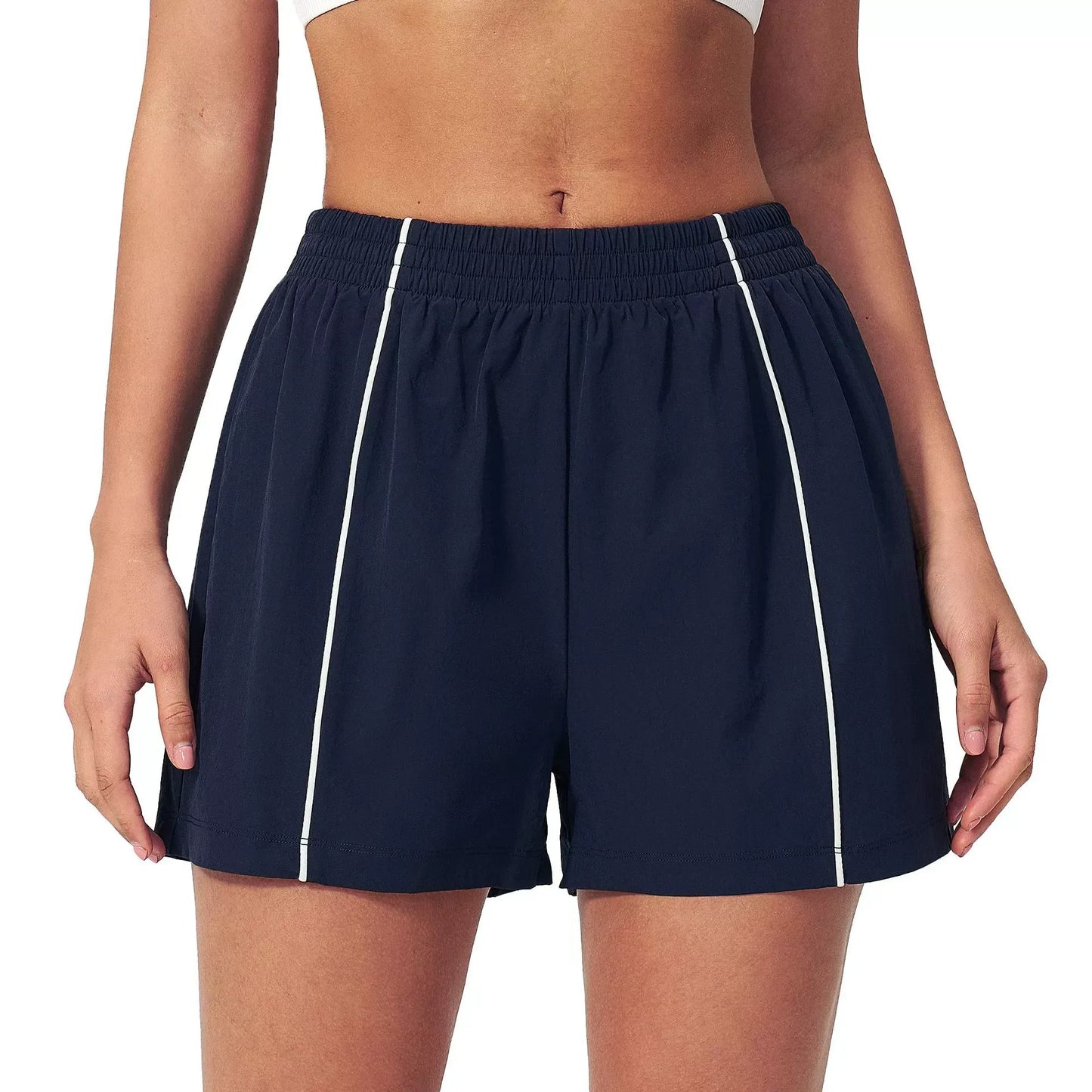 Ultralight Quick-Dry UPF Athletic Shorts - Navy Blue - navy blue front view
