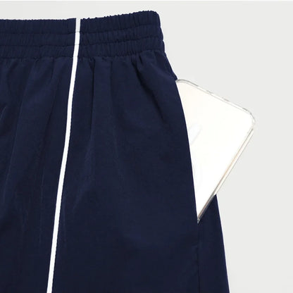 Ultralight Quick-Dry UPF Athletic Shorts - Navy Blue - secure side pocket detail