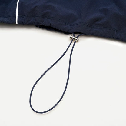UPF 50+ Lightweight Hooded Sun Jacket - Navy Blue - elastic hem drawcord detail