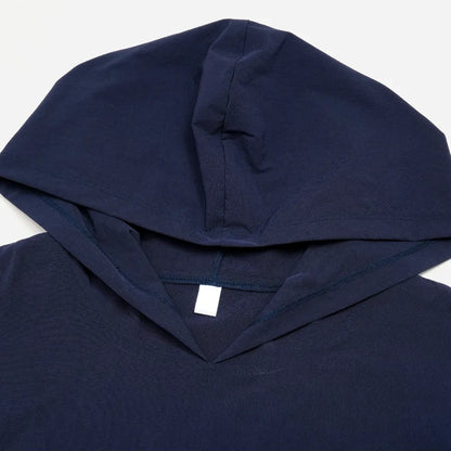 UPF 50+ Lightweight Hooded Sun Jacket - Navy Blue - hood detail