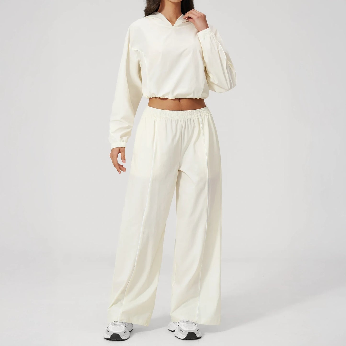 UPF 50+ Lightweight Hooded Sun Jacket - Milky Apricot - milky apricot full pants styling