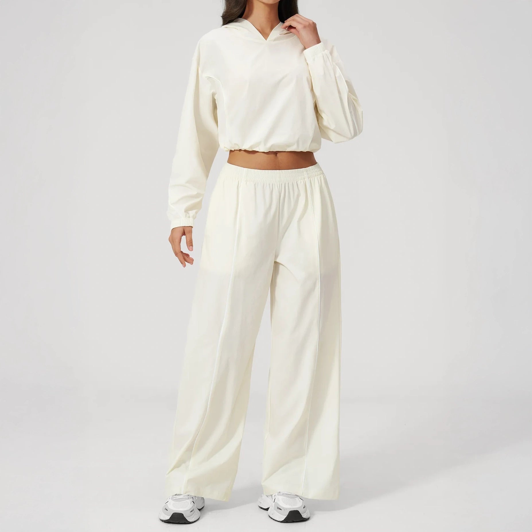 UPF 50+ Lightweight Hooded Sun Jacket - Milky Apricot - milky apricot full pants styling